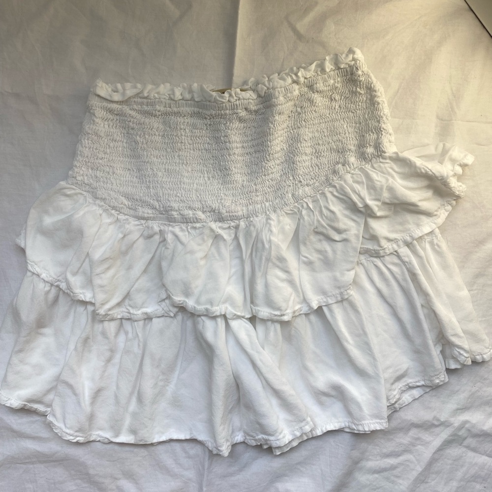 White mini skirt